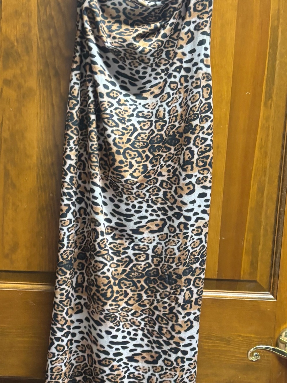 SHEIN Leopard Print Maxi Dress in Brown, Black and White - Picture 2 of 4